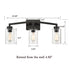Bernina Industrial Black Bathroom Vanity Light Sconce 3-Light